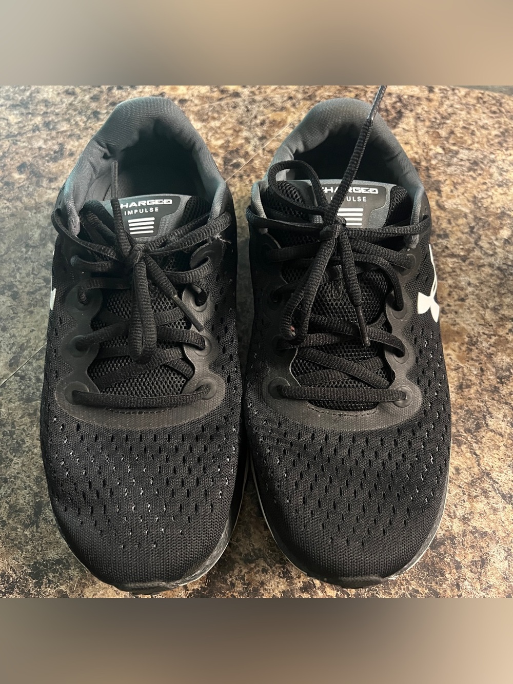 Under Armour Black Charged Impulse Athletic Shoes